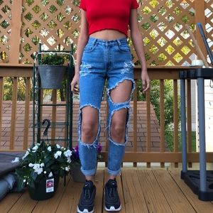 Customized LA Blues - high waisted vintage jeans